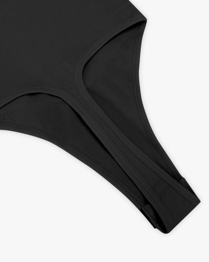 Body Modelator Femei Negru, Tummy Control, Cu Fermoar și Bretele Reglabile, Talie Subțiată, G-Slab Spate Gol Lenjerie Modelatoare Tip Tanga