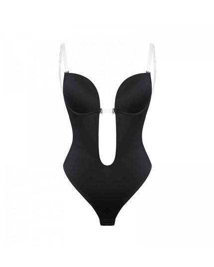 Body Modelator Negru Fara Spate, Modelare Abdomen Si Talie, Pentru Rochii Decupate