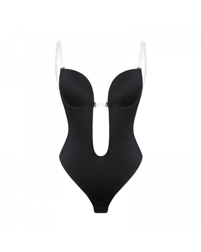 Body Modelator Negru Fara Spate, Modelare Abdomen Si Talie, Pentru Rochii Decupate