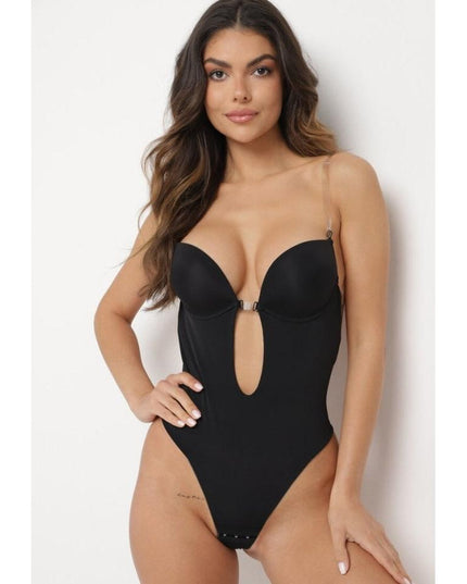 Body Modelator Negru Fara Spate, Modelare Abdomen Si Talie, Pentru Rochii Decupate