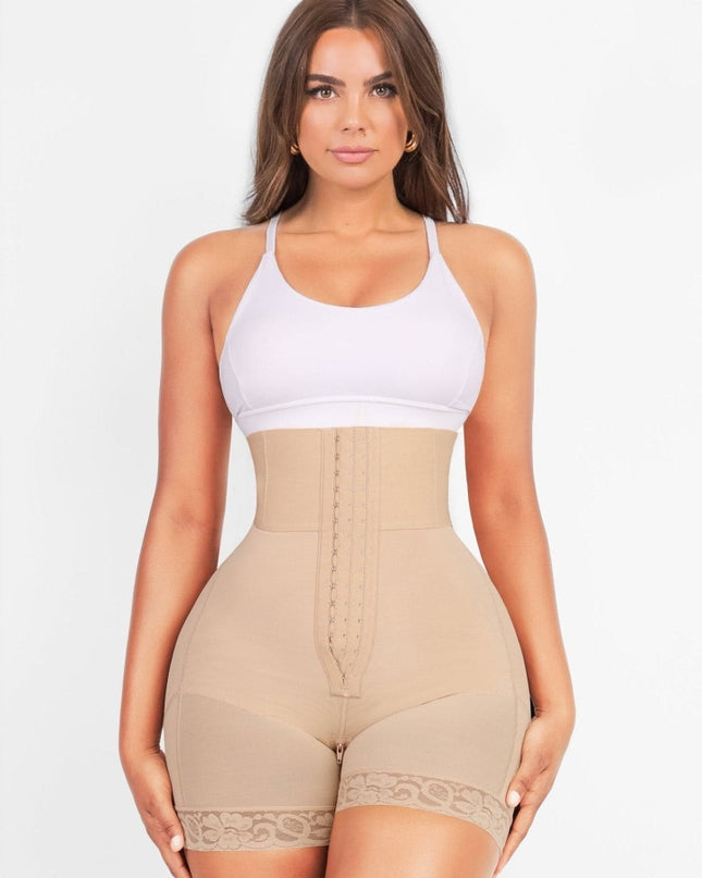 Body Modelator Pentru Abdomen, Compresie Mare Pentru Aplatizarea Burticii, Talie Inalta, Operatia de cezariana, Culoare Nude