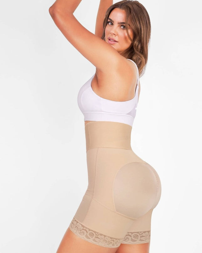 Body Modelator Pentru Abdomen, Compresie Mare Pentru Aplatizarea Burticii, Talie Inalta, Operatia de cezariana, Culoare Nude