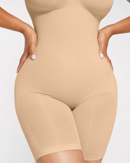 Body Modelator Ptr Femei Nude, pe Picior și Bretele Detașabile, Push-Up Fese, Subțiază Talia, Uscare Rapidă Lenjerie Invizibilă Tip Pantaloni Scurți