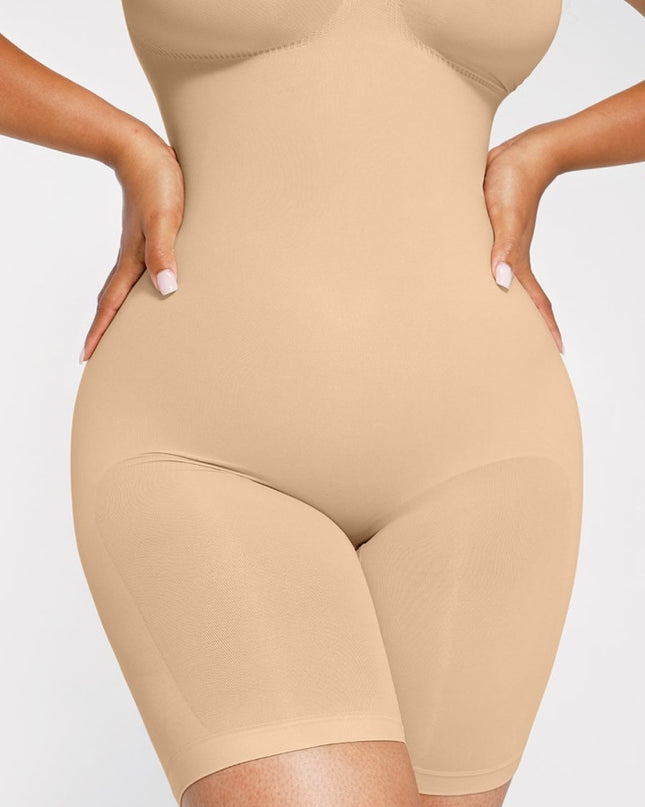 Body Modelator Ptr Femei Nude, pe Picior și Bretele Detașabile, Push-Up Fese, Subțiază Talia, Uscare Rapidă Lenjerie Invizibilă Tip Pantaloni Scurți