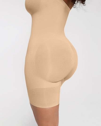 Body Modelator Ptr Femei Nude, pe Picior și Bretele Detașabile, Push-Up Fese, Subțiază Talia, Uscare Rapidă Lenjerie Invizibilă Tip Pantaloni Scurți