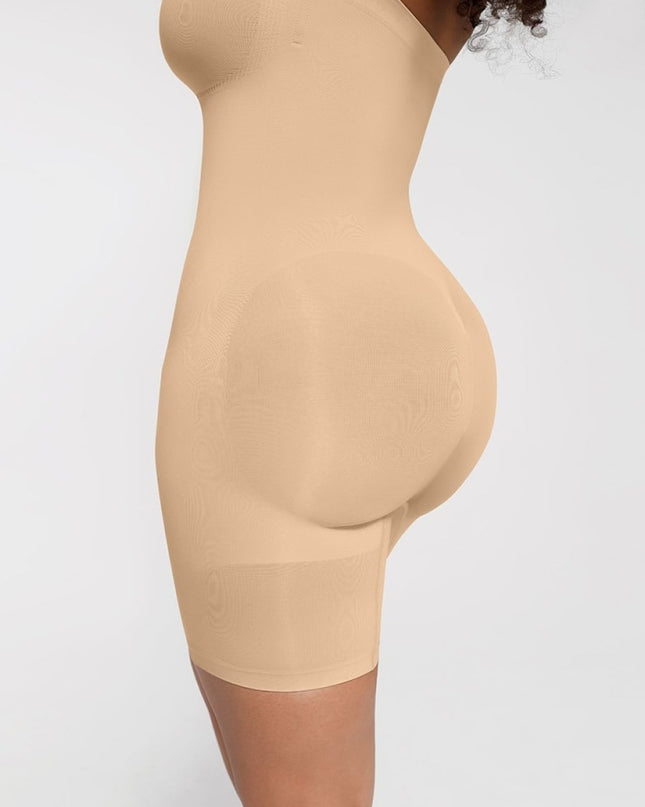 Body Modelator Ptr Femei Nude, pe Picior și Bretele Detașabile, Push-Up Fese, Subțiază Talia, Uscare Rapidă Lenjerie Invizibilă Tip Pantaloni Scurți