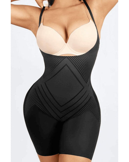 Body Modelator Tehnologia Spandex " Lichid" ptr Abdomen, Compresie Mare Pentru Aplatizarea Burticii, Operatia de cezariana, Culoare Neagra