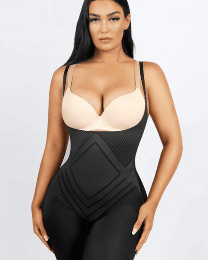 Body Modelator Tehnologia Spandex " Lichid" ptr Abdomen, Compresie Mare Pentru Aplatizarea Burticii, Operatia de cezariana, Culoare Neagra