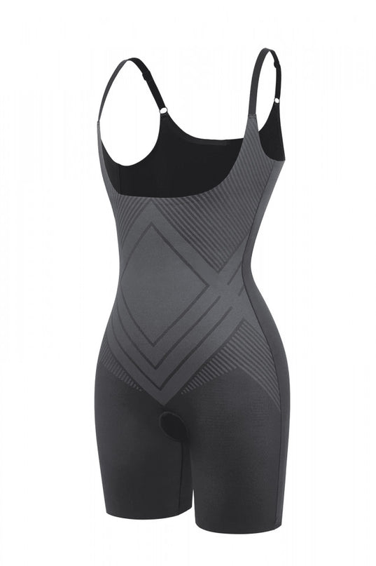 Body Modelator Tehnologia Spandex " Lichid" ptr Abdomen, Compresie Mare Pentru Aplatizarea Burticii, Operatia de cezariana, Culoare Neagra
