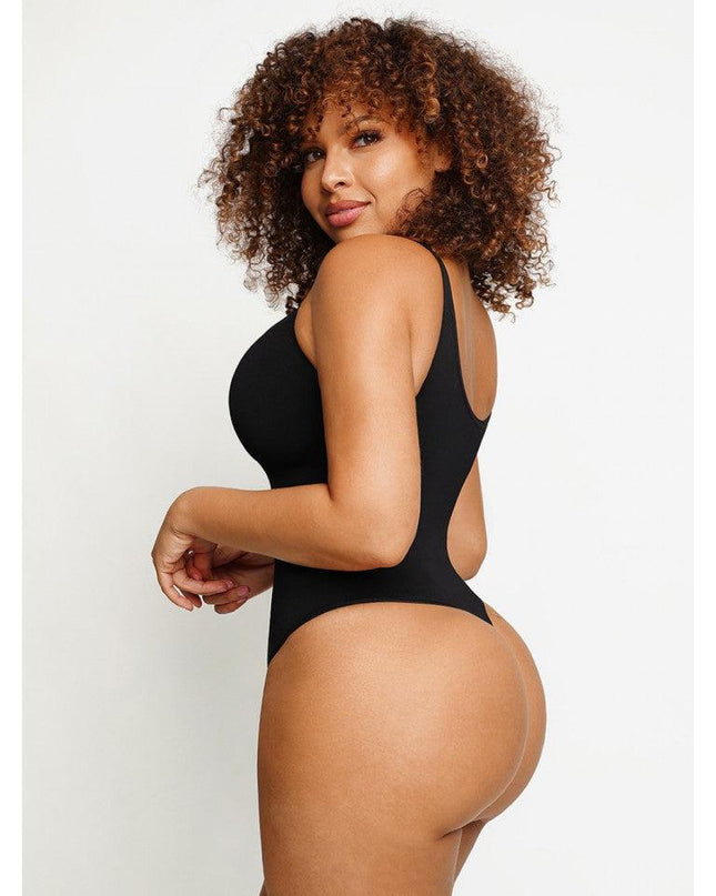 Body Modelator Tanga Negru Compresie Medie, Control Abdomen, Modelare Talie Si Silueta, Shapewear Invizibil