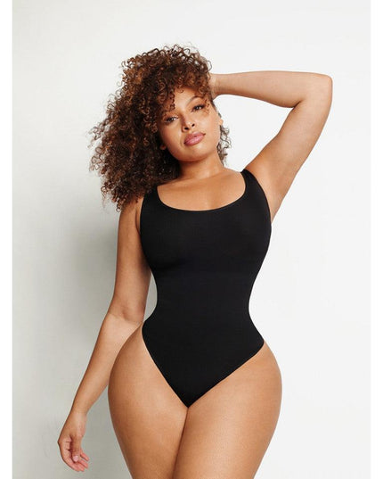 Body Modelator Tanga Negru Compresie Medie, Control Abdomen, Modelare Talie Si Silueta, Shapewear Invizibil