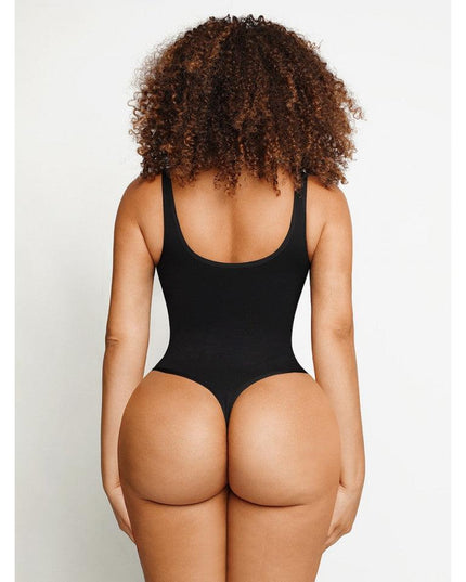 Body Modelator Tanga Negru Compresie Medie, Control Abdomen, Modelare Talie Si Silueta, Shapewear Invizibil