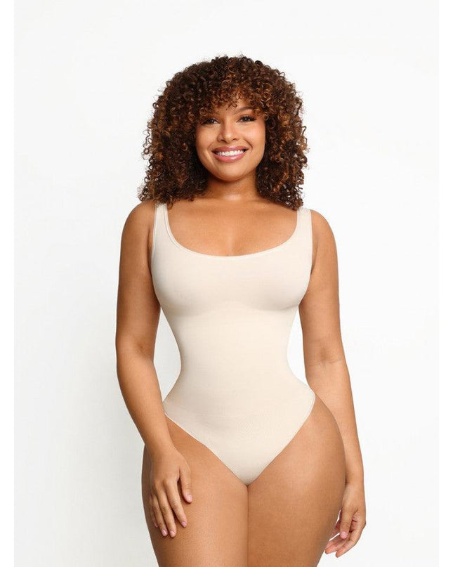Body Modelator Tanga Alb, Compresie Medie, Control Abdomen Si Talie, Efect Modelare Silueta, Invizibil Sub Haine