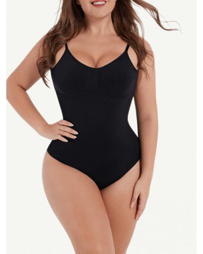 Body Modelator Tanga Fara Cusaturi Negru, Control Abdomen Si Talie, Spate Gol, Invizibil Sub Haine
