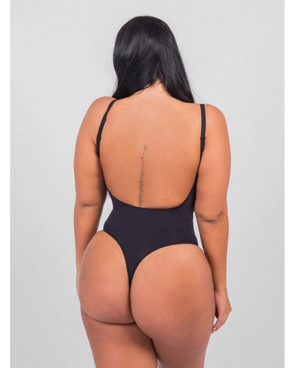 Body Modelator Tanga Fara Cusaturi Negru, Control Abdomen Si Talie, Spate Gol, Invizibil Sub Haine