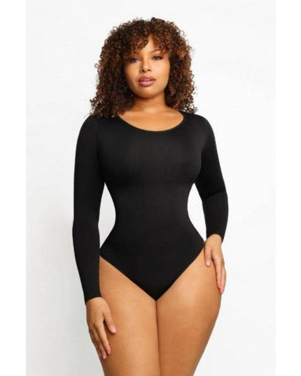 Body Modelator Cu Maneca Lunga Negru, Modelare Abdomen, Modelare Talie, Body Modelator Femei