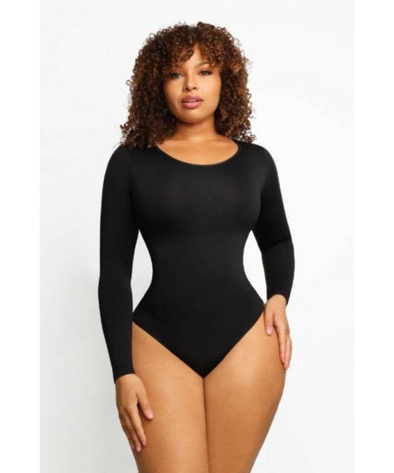 Body Modelator Cu Maneca Lunga Negru, Modelare Abdomen, Modelare Talie, Body Modelator Femei