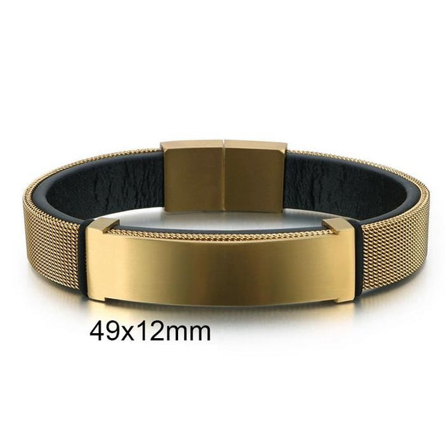 Bratara Barbati Inox Aurie Model Premium