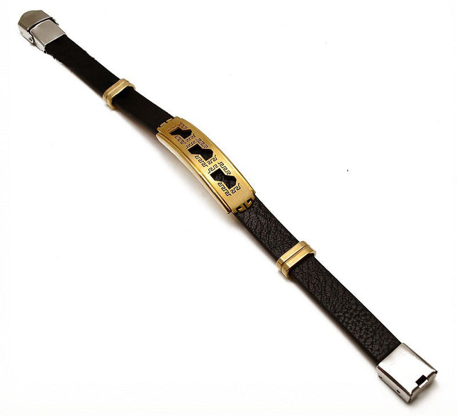 Bratara Barbati Inox -piele - Inox