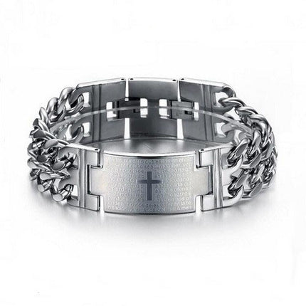 Bratara Barbati Inox Solida Argintie