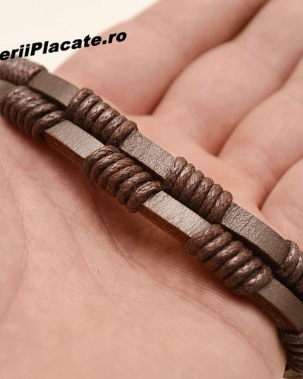 Bratara Barbati Solida Piele -maro