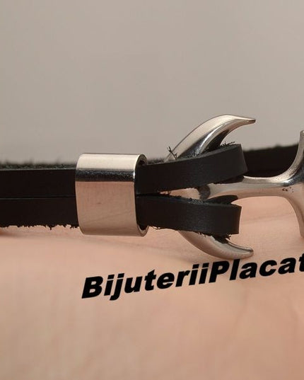 Bratara Din Piele Si Inox