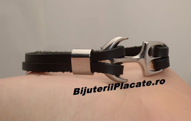 Bratara Din Piele Si Inox