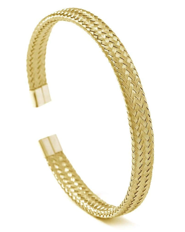 Bratara Impletita Din Otel Inoxidabil Placata Aur 18k – Stil Elegant