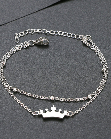 Bratara Inox Argintie Model Coroana
