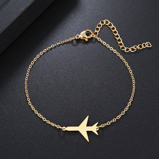 Bratara Inox Auriu Model Avion