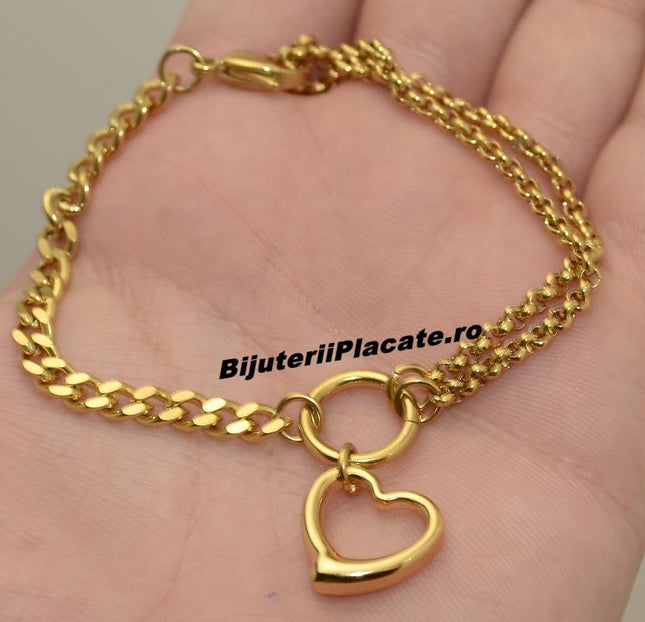 Bratara Inox Dama -heart