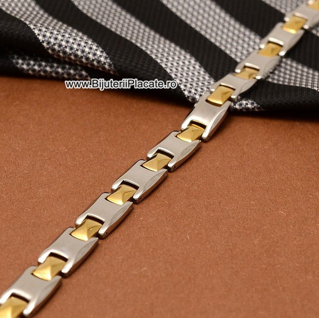 Bratara Inox In Doua Culori Moderna