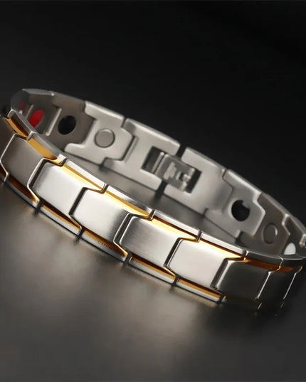 Bratara Inox Magnetica Argintie