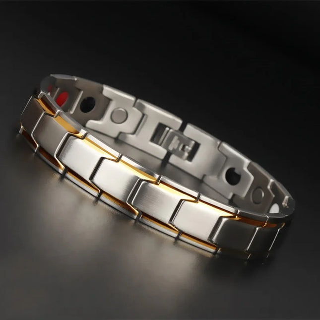 Bratara Inox Magnetica Argintie