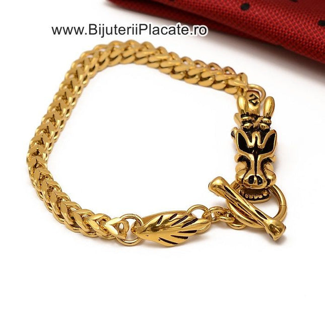 Bratara Inox Solida Dragon