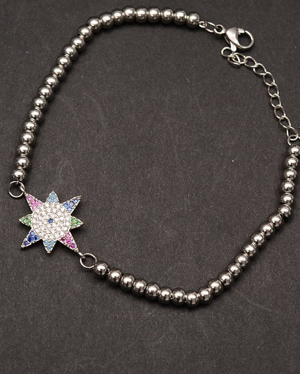 Bratara - Inox- Stea Multicolora