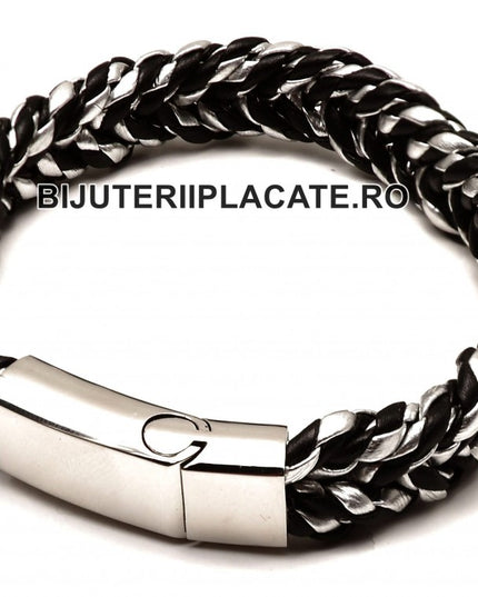 Bratara Piele Si Inox
