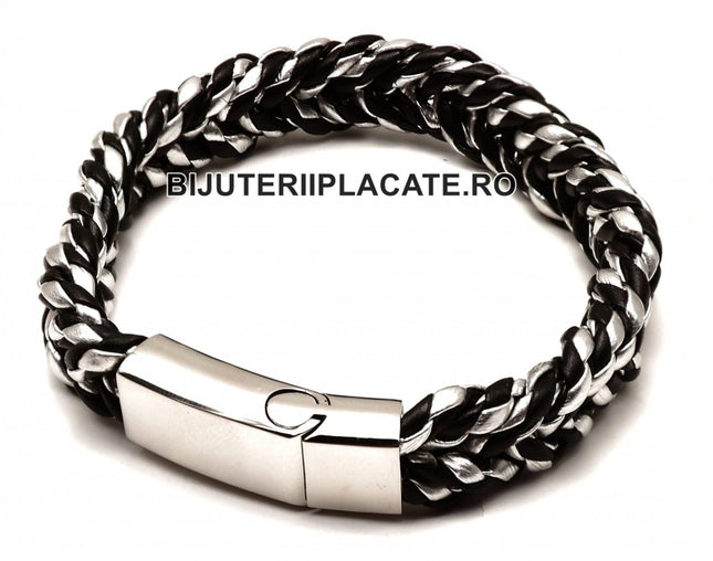 Bratara Piele Si Inox