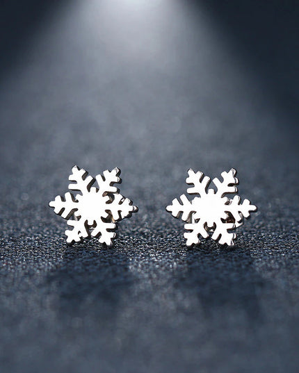 Cercei Din Inox Argintiu Fulg Nea