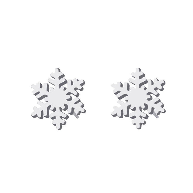 Cercei Din Inox Argintiu Fulg Nea