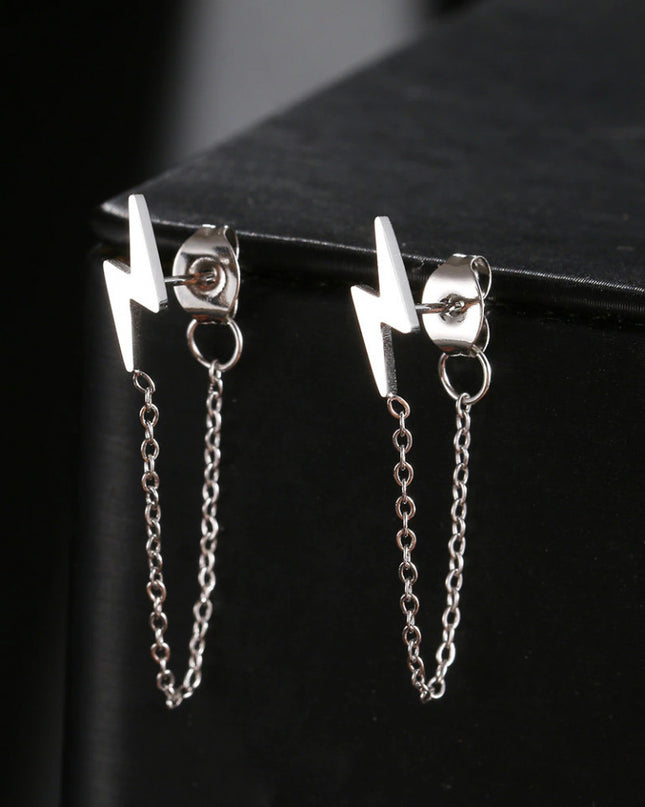 Cercei Din Inox Argintiu Lightning