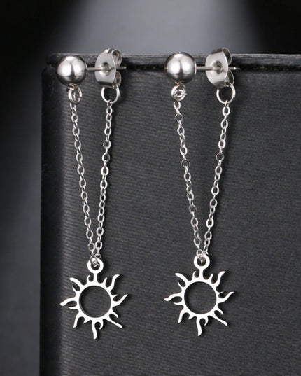 Cercei Din Inox Argintiu Metal Chain