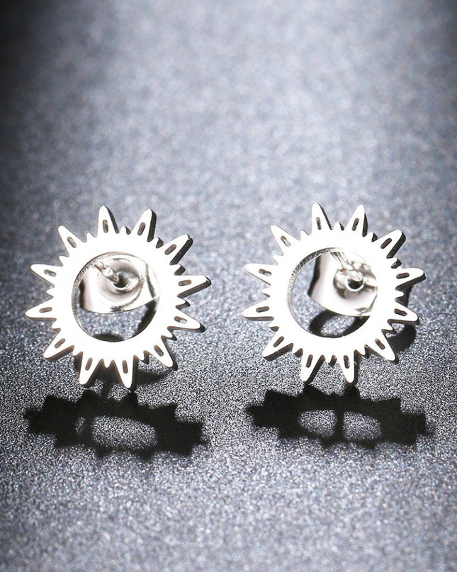 Cercei Din Inox Argintiu Sunflower