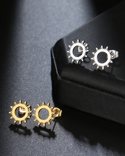 Cercei Din Inox Argintiu Sunflower