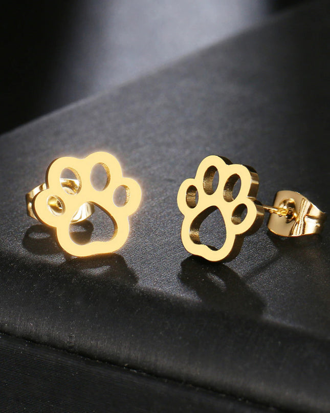 Cercei Din Inox Auriu Labuta Catel