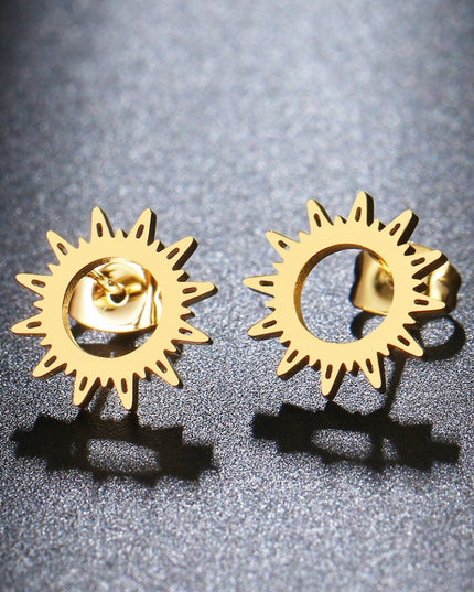 Cercei Din Inox Auriu Sunflower