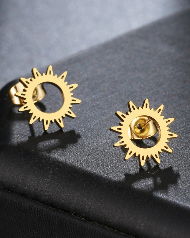 Cercei Din Inox Auriu Sunflower
