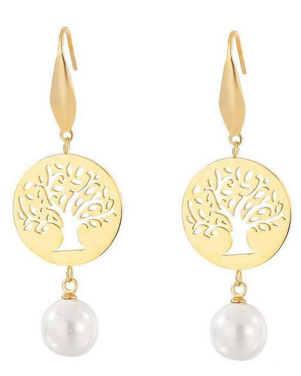 Cercei Inox Dama Pearl Copacul Vietii
