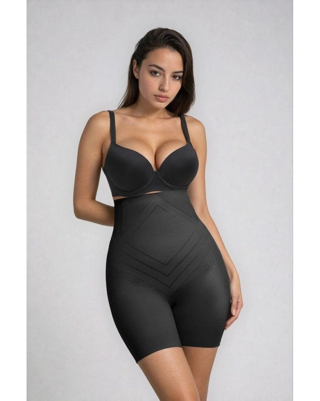 Chilot Modelator Talie Înaltă Fără Cusături cu Tehnologie Liquid Spandex, Compresie Mare, Oase Metalice, Antialunecare, Negru