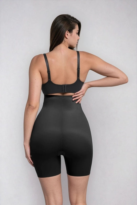Chilot Modelator Talie Înaltă Fără Cusături cu Tehnologie Liquid Spandex, Compresie Mare, Oase Metalice, Antialunecare, Negru